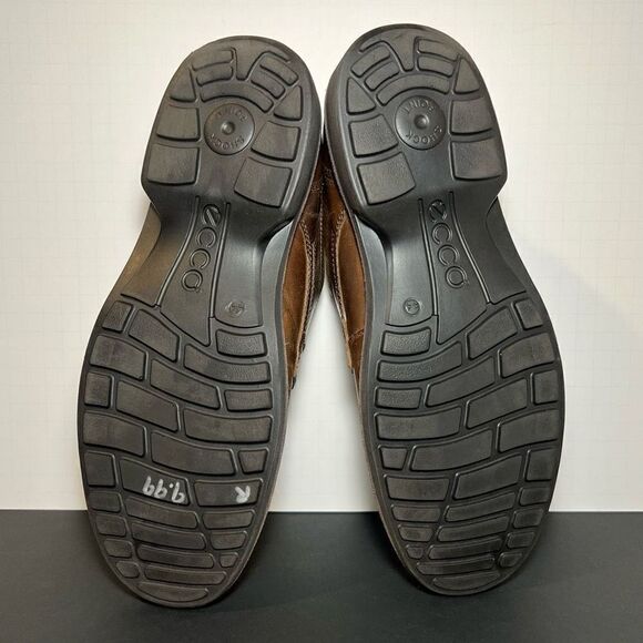 Mens ECCO Brown Leather Lace Up Oxford Shoes / Size 10-10.5 / EU 44 - Picture 4 of 9